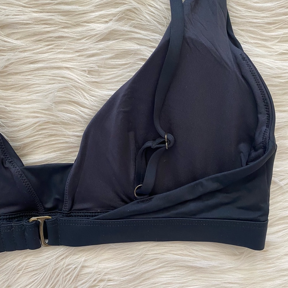 Andie Swim Red Black Neutral V-Neck Triangle Sporty Tahiti Bikini Top Swimsuit - Picture 6 of 9